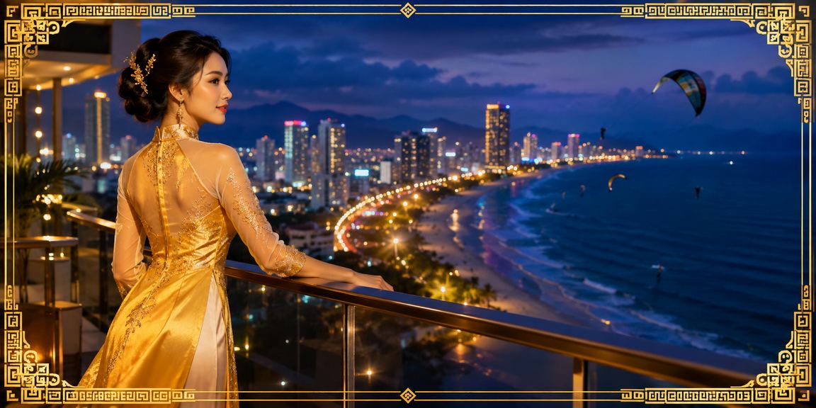 Người dùng Mũi Né mặc áo dài sử dụng ứng dụng casino trên điện thoại