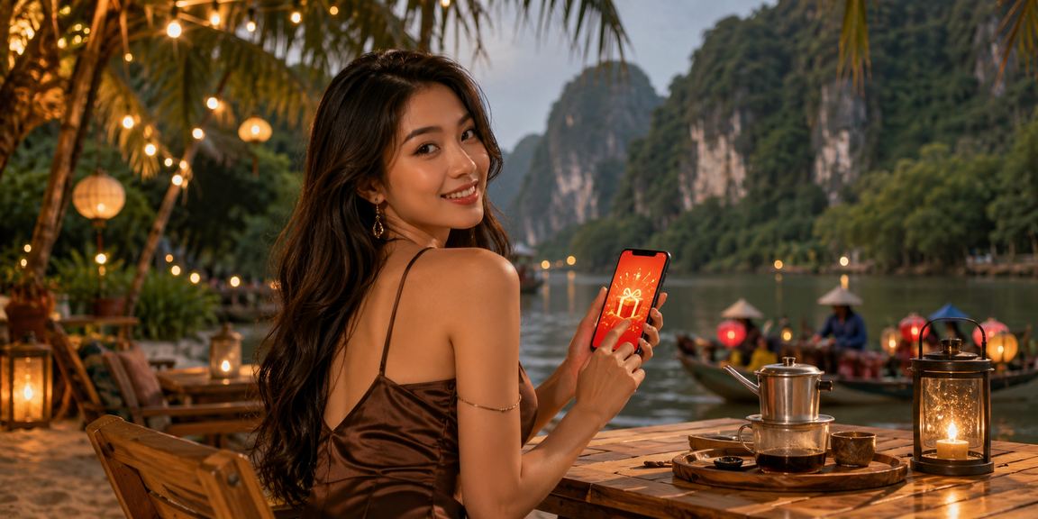 Phong bì đỏ may mắn và thưởng bonus tại Ninh Bình bên ly cà phê Việt