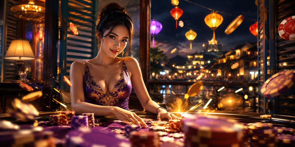 Không gian casino cao cấp và cá cược VIP tại Việt Nam về đêm